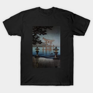 Rainy Miyajima by Tsuchiya Koitsu T-Shirt